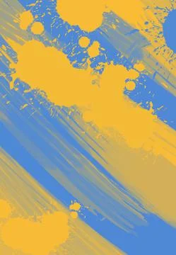Abstract Blue Yellow paint Background. Vector illustration design Stock Illustration