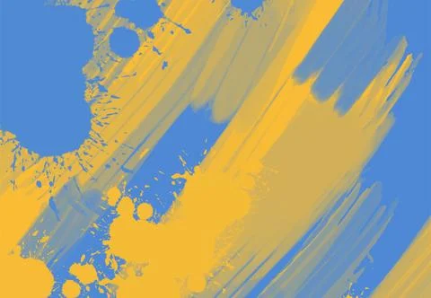 Abstract Blue Yellow paint Background. Vector illustration design 스톡 일러스트