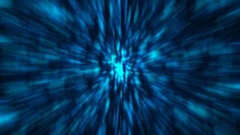 Abstract blue zoom background. 3D rendering Stock Illustration
