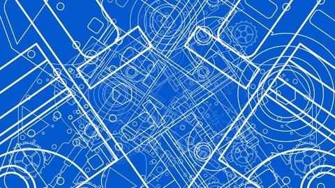 Abstract Blueprint Stock Footage 117023650