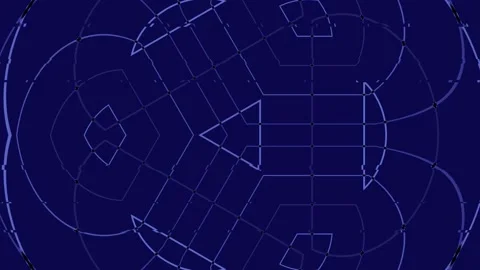 Abstract blueprint grid lines on dark blue background for technology concept Stock Footage 339789005