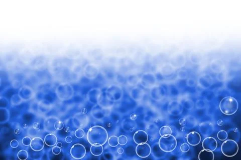 Abstract blur and bubble on blue background Stock-Illustration