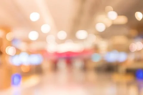 Abstract blur and defocused interior of modern department store Stock Photos