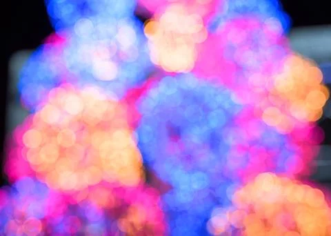 Abstract blur background of colorful circular bokeh Stock Photos