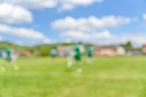 Abstract blur background with copy space. Theme of football, healthy lifestyle Stock Photos