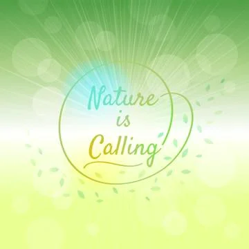 Abstract blur bokeh background in vector nature is calling Stock Illustration