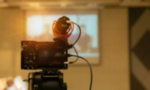Abstract blur camera show side viewfinder image catch motion in an intervie.. Stock Photos