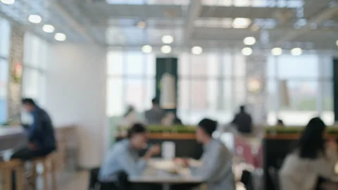 Abstract blur defocus coffee shop cafe and restaurant interior background Stock Footage 221880355