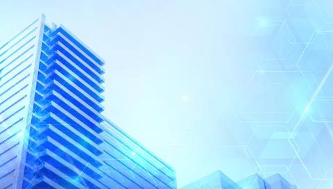 Abstract blur double exposure of Blockchain technology and market Trade concept Stock Illustration