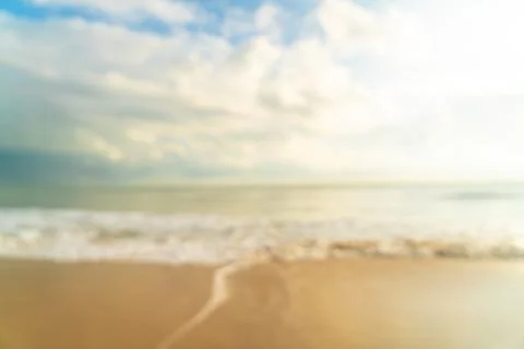 Abstract blur empty beach sea at sunrise or sunset time for background Stock-Fotos