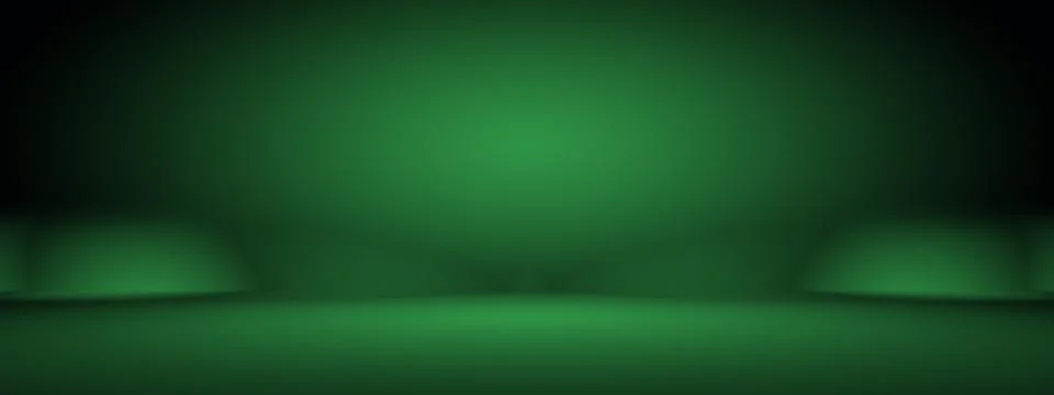 Abstract blur empty Green gradient Studio well use as background,website Stock Illustration