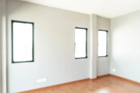 Abstract blur empty room with window and door in home Stock Photos