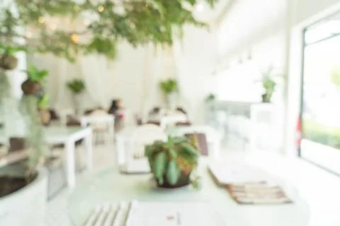 Abstract blur empty table and chair Stock Photos