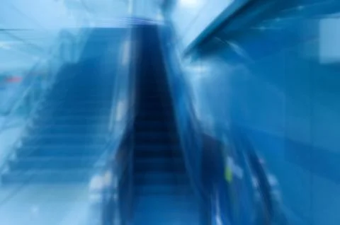 Abstract blur escalator Stock Photos