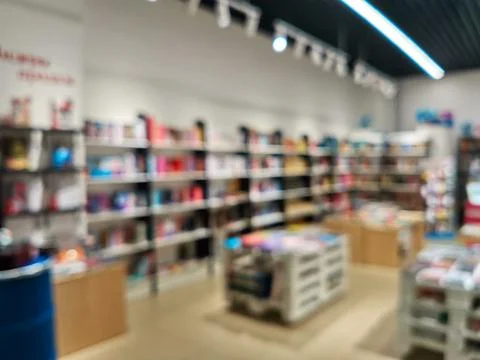 Abstract blur front book store defocused for background usage. Fotos de archivo