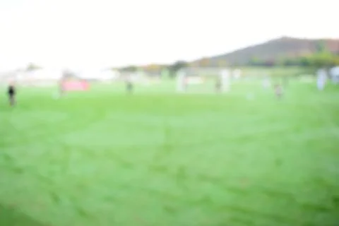 Abstract blur green grass in springtime, compettition season Stock Photos