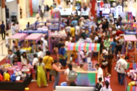 Abstract blur interior background or defocused shopping mall of department .. Illustrazione stock