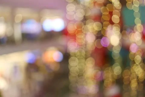 Abstract blur interior background or defocused shopping mall of department st Stock Photos