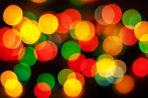 Abstract blur Lights of Christmas Tree Stock Photos