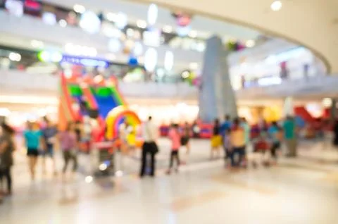 Abstract Blur or Defocus Background of Amusement Fun Park Stock Photos