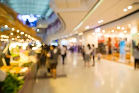 Abstract Blur or Defocus Background of People or Crowd shopping in Departme.. Stock Photos