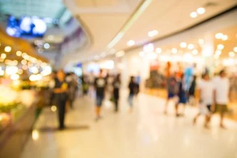 Abstract Blur or Defocus Background of People or Crowd shopping in Departme.. Stock Photos