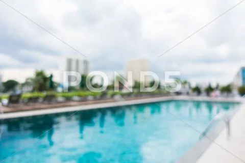 Abstract blur outdoor swimming pool Stock Photos