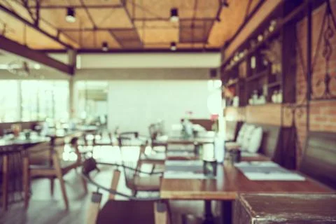 Abstract blur restaurant interior Stock Photos