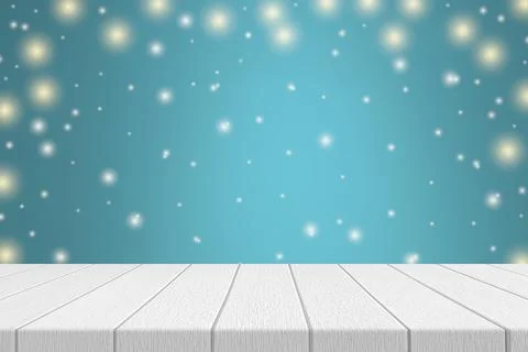 Abstract Blur Soft Focus Bokeh Bulbs Light In Blue Color Background Stock Illustration