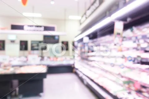 Abstract blur supermarket Stock Photos