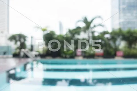 Abstract blur swimming pool Stock Photos