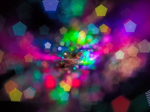 Abstract blurred background with bokeh - digitally generated ima Stock Illustration