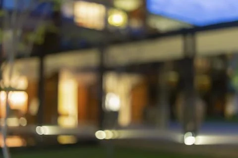 Abstract blurred background in the evening resort Stock Photos