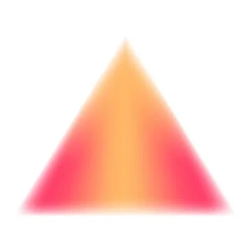 Abstract blurred background featuring a triangle shape with a gradient of orange Stock Illustration