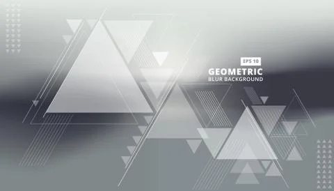 Abstract blurred background with geometric triangles composition. Triangle pa Illustrazione stock