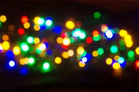 Abstract blurred background of glowing light bulbs Stock Photos