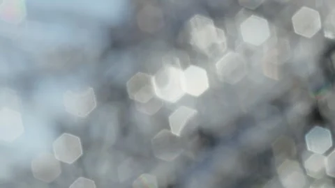 Abstract blurred background with hexagonal bokeh light reflections. Soft focus Stock Footage 303666470