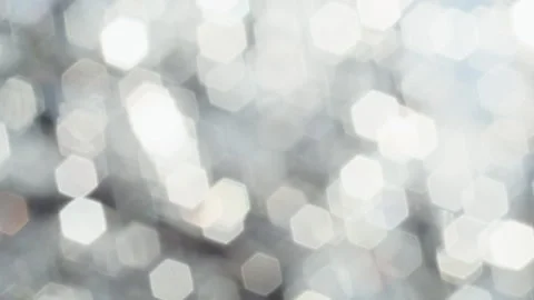 Abstract blurred background with hexagonal bokeh light reflections. Soft focus Vídeos de archivo 303666620