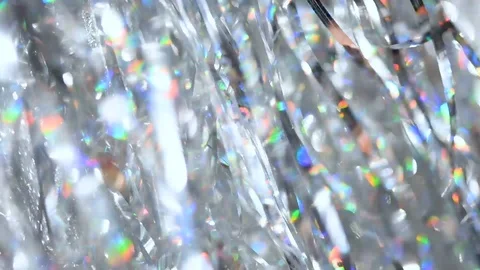 Abstract blurred background with moving particles of glitter, sparkles and Ch Stock Footage 117403341