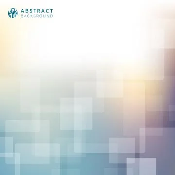 Abstract blurred background template. Technology business square rounded text Stock Illustration