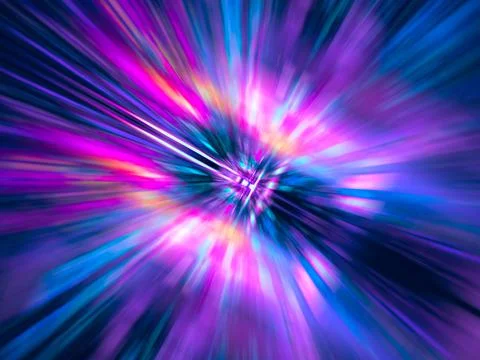 Abstract blurred background - tunnel or star -3d illustration Stock Illustration