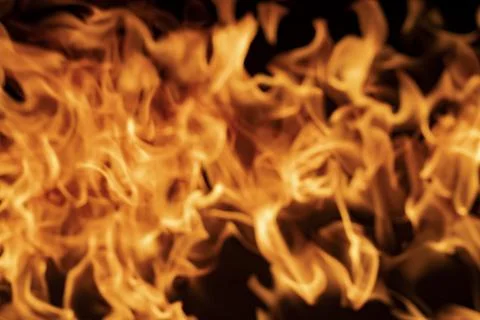 Abstract Blurred blaze fire flame texture for banner background. Stock Photos