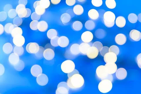 Abstract blurred blue background with bokeh Defocused Stock Illustration