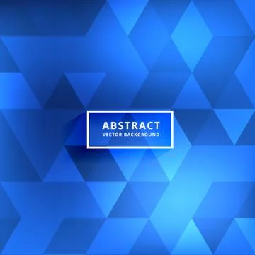Abstract blurred blue shiny triangle patterns Ilustración de archivo