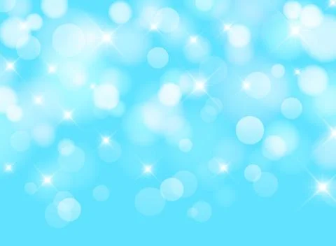 Abstract blurred blue sky background with bokeh lighting effect. Illustrazione stock