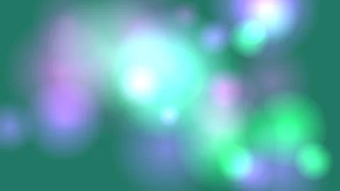 Abstract Blurred Bokeh Background with Soft Green and Purple Glowing Lights.. Illustrazione stock