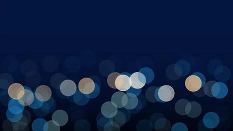 Abstract blurred bokeh light on dark blue background, vector illustration Stock Illustration