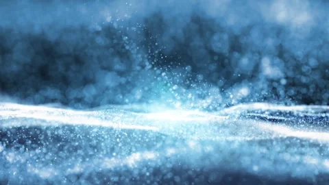 Abstract blurred bokeh with waves slow motion Stock-Footage 319419921