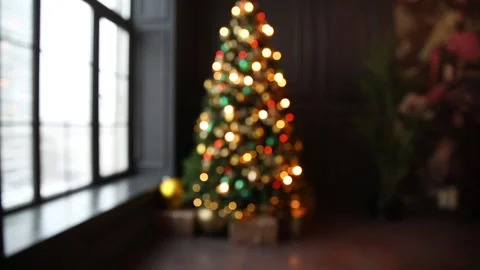 Abstract blurred christmas background 库存影片 95675380