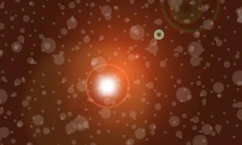 Abstract blurred circle with light on orange gradient background. イラスト素材